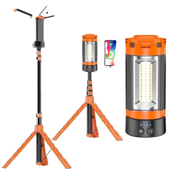Campinglys, Justerbar Højde, Genopladeligt Batteri,9000mAh