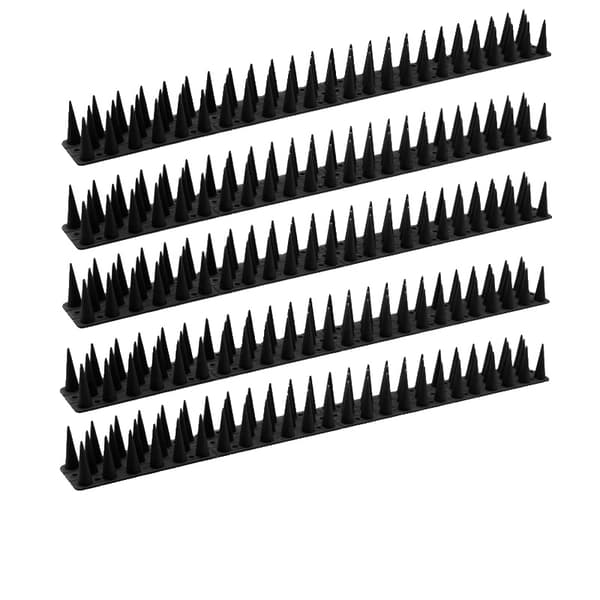 Fugleskræmmende Spidser, Bøjelig Design, Ikke-Toksisk Materiale,Sort - 5stk
