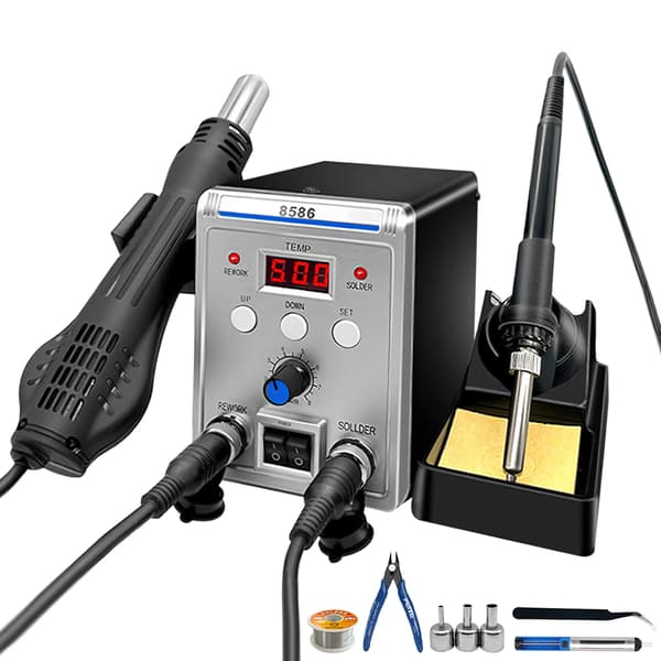 Lödstation, Digital LCD, Justerbar Luftflöde,220V, 700W(A)