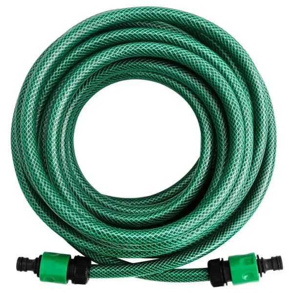 Poolslang, 20 M, Hållbar PVC-konstruktion,armégrön
