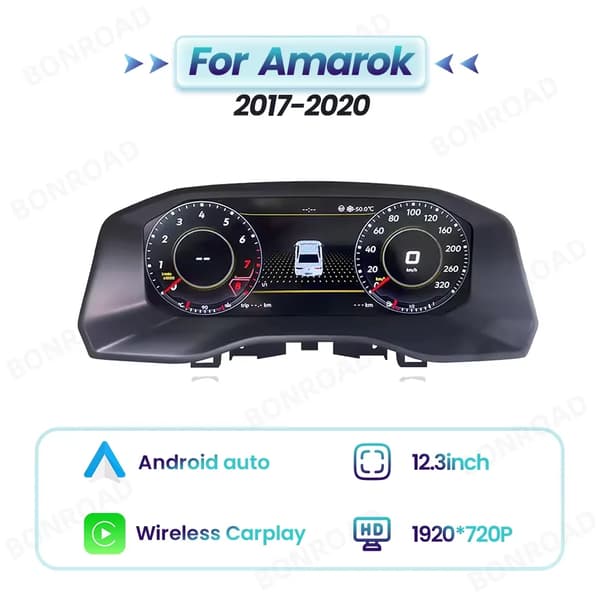 Dashboard Klynge, Trådløs Forbindelse, Nem Installation,For Amarok 17-20
