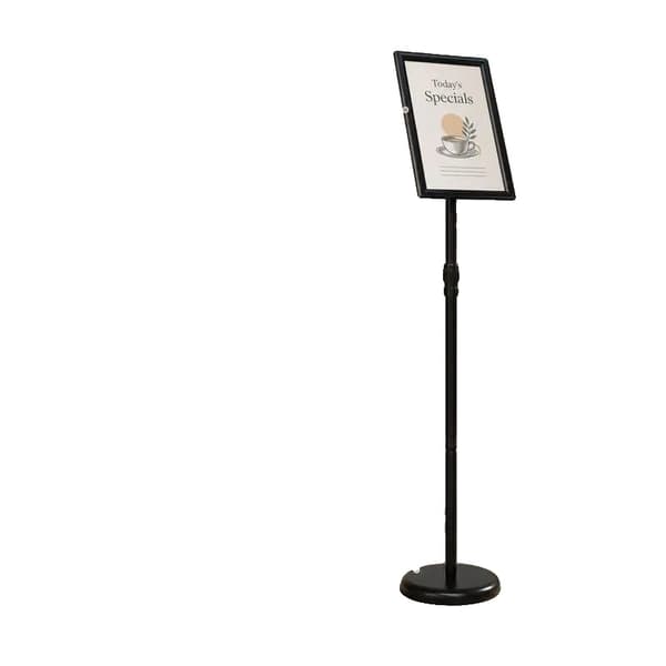 Reklamestander, Højdejusterbar, Holdbart Design,Sort