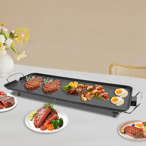 Elektrisk Grill, Kompakt Design, Justerbar Temperatur,sort