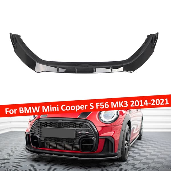 Front Bumper Lip Spoiler, Holdbart ABS Materiale, Nem Installation,sort