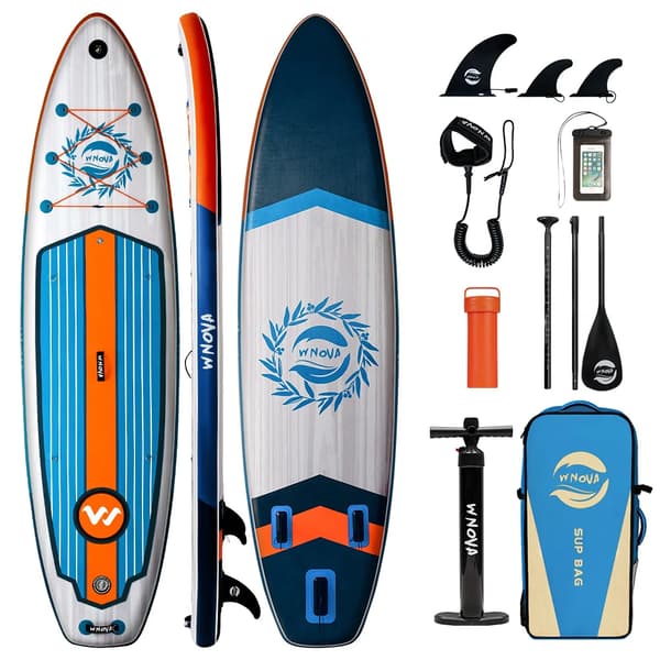 Oppustelig Stand Up Paddle Board, Komplet Pakke, Holdbart Materiale,Ocean Blue