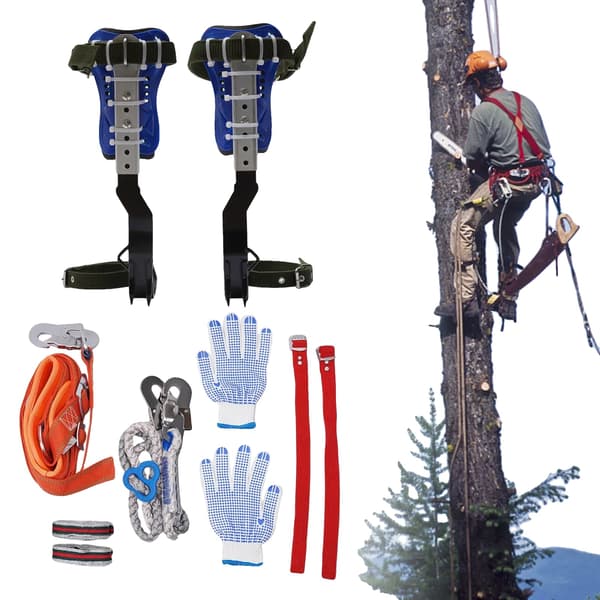 Trädklättringsutrustning, Justerbart Arboristkit, Hög Viktkapacitet,Blå