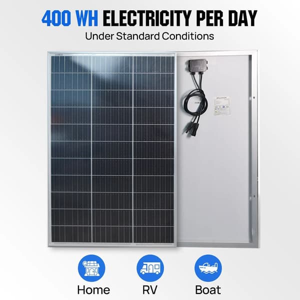 Solpanel, Høj Effektivitet, Holdbar Konstruktion,2stk 100w panel