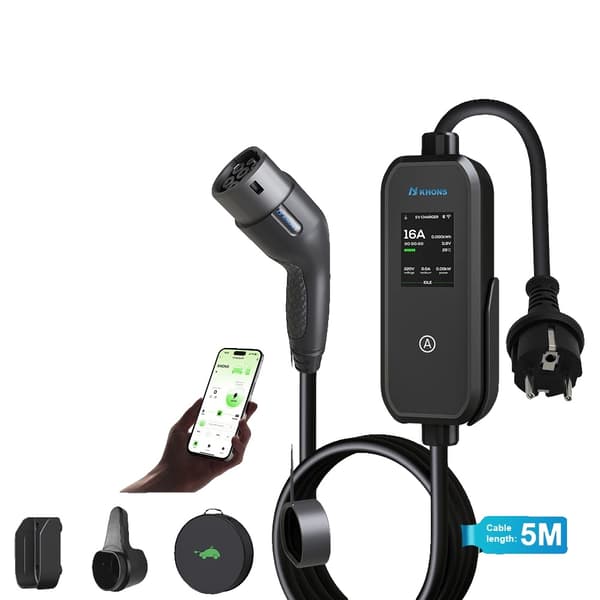Bärbar EV-laddare, 3,5 kW, Bluetooth-kontroll,Typ2 3.5KW