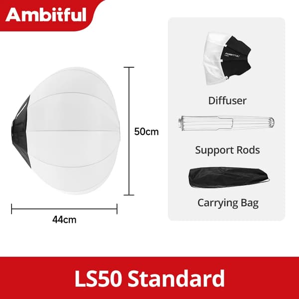 Softbox Lys, Hurtig-installationsdesign, Bærbar Sammenklappelig Struktur,50m