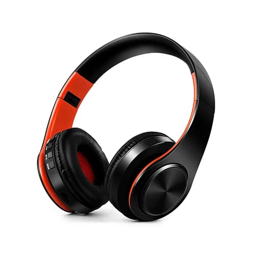 Headset, Trådløs Forbindelse, Lang Batterilevetid,Sort Orange