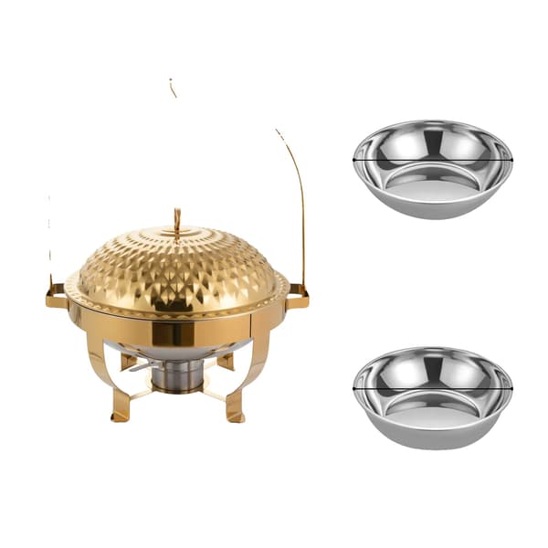 Chafing Dish, Rustfrit Stål, Stor Kapacitet,Guld