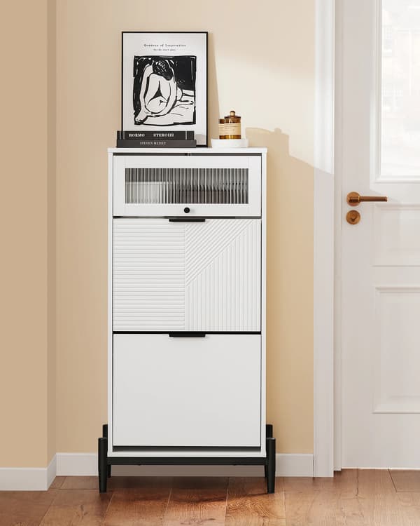 Sko Rack, Pladsbesparende Design, Alsidig Opbevaring,HVID