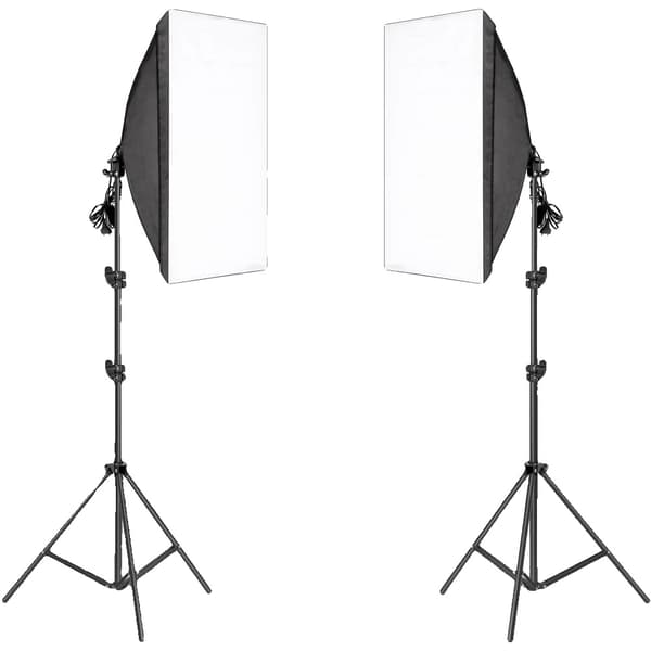 Softbox-belysningskit, E27-kompatibilitet, hållbara material,Inga glödlampor Inga påsar
