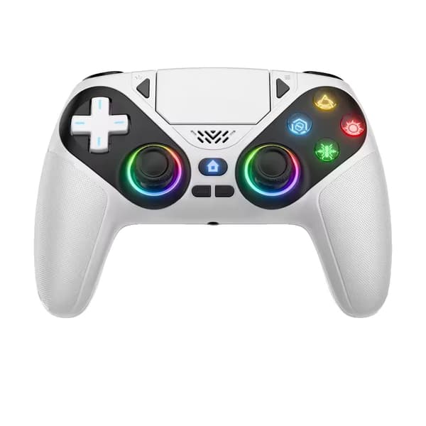 Spelkontroll, trådlös anslutning, RGB-belysning, VIT
