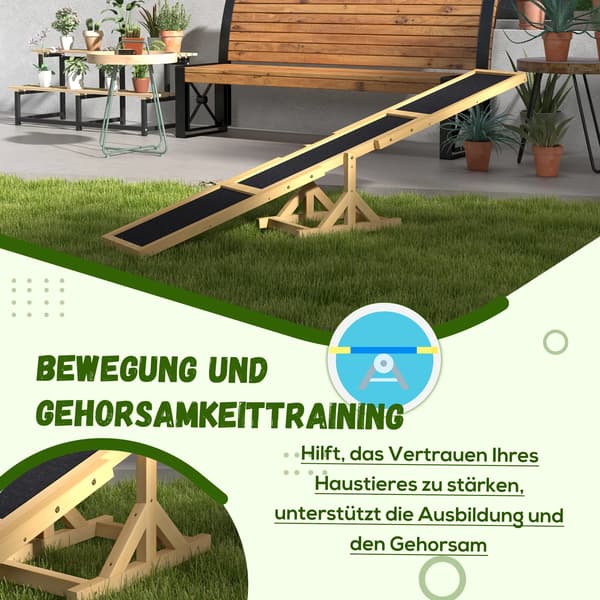 Agility Vippe, Holdbart Træ, Skridsikker Overflade,gul