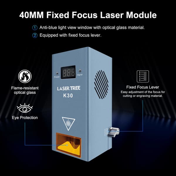 Laser Modul, Hög Effekt, Dubbel Fläkt Kylning,LT-K30, EU