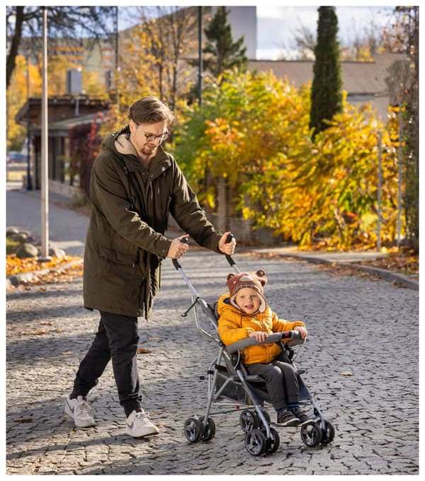 Barnevogn, Letvægts, Sammenklappeligt Design,GRÅ