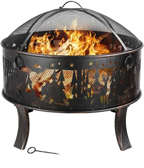 Bålplads, Kulgrill, Udendørs Opvarmning,sort