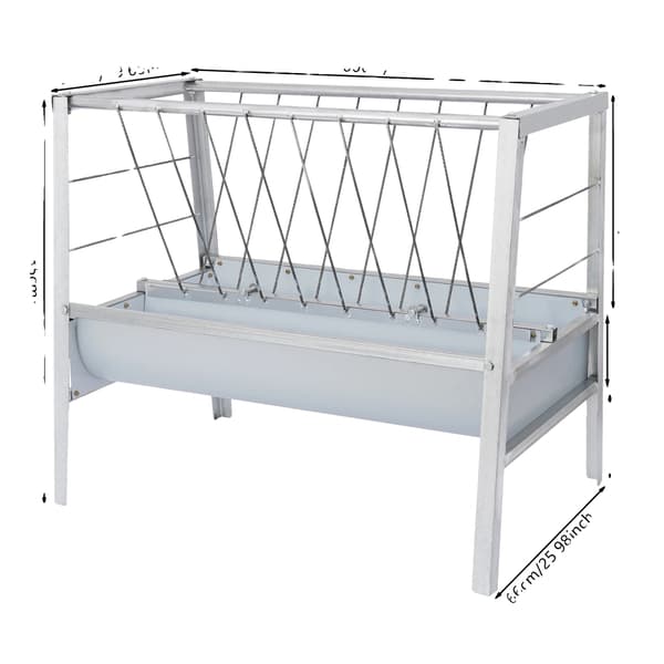 Gettfodrare, Stort Kapacitet, 2-i-1 Design,Silver