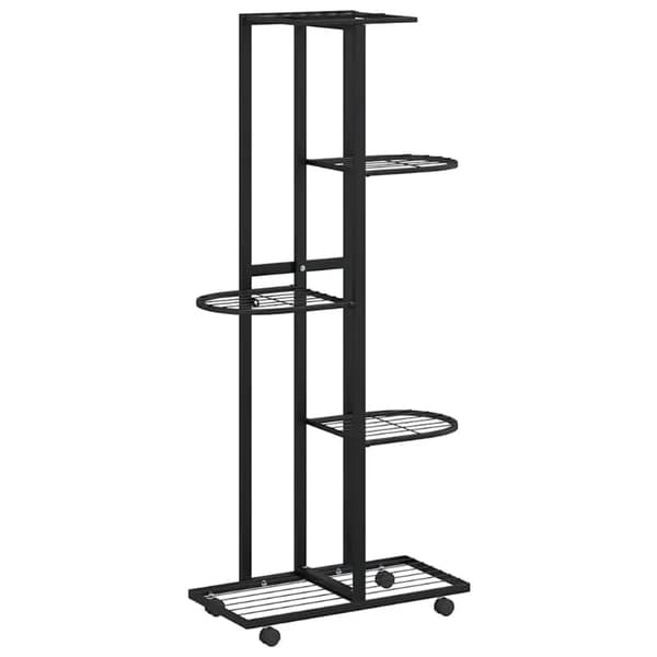 Planter, Multi-Niveau Design, Mobil med Hjul,sort