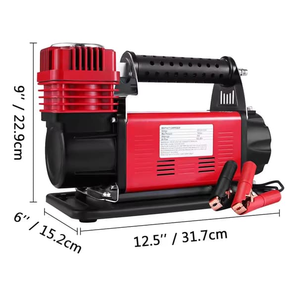 Luftkompressor, 160L/min kapacitet, 150 PSI tryck,EU, Röd