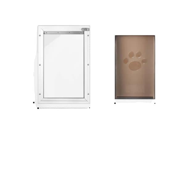 Dörr för husdjur, aluminiumram, väderbeständig design,M