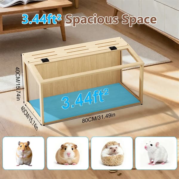Hamsterbur, Tuggmotståndig Design, Rymlig Interiör,M