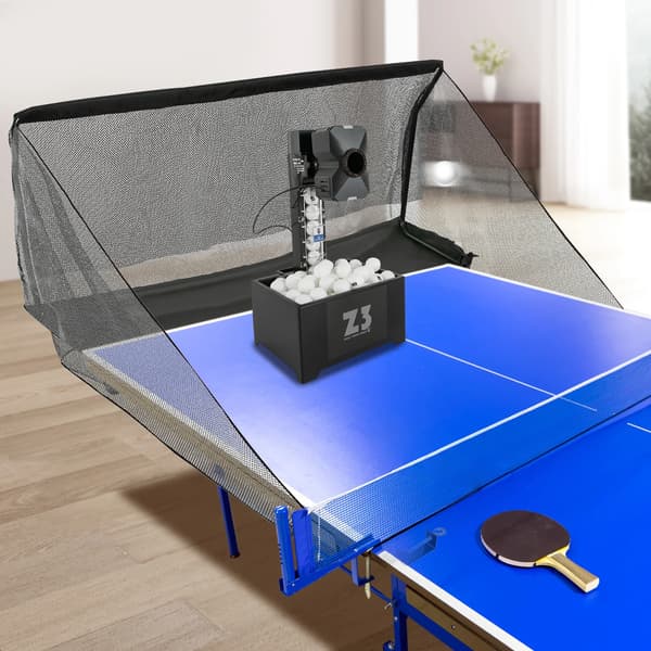 Ping Pong Bold Maskine, 10 Programmerbare Tilstande, Trådløs Kontrol,sort