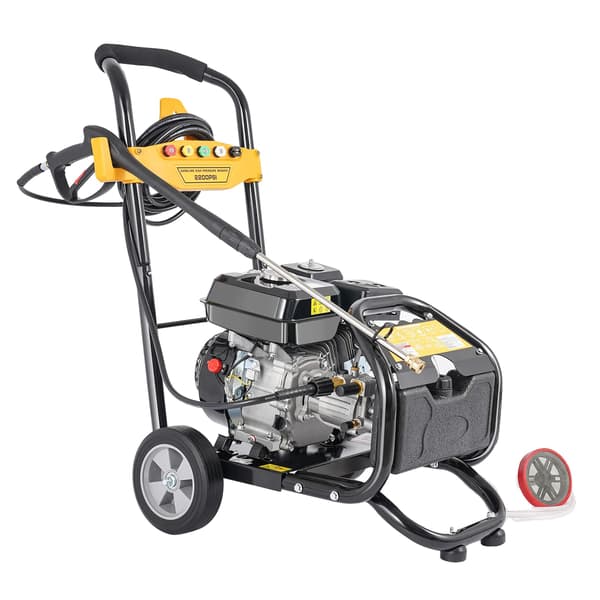 Højtryksrenser, 7,5 HK Effekt, 5 Dyser,2465 PSI, sort, Benzin