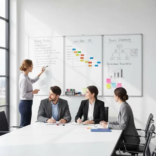 Whiteboard, Tre-panel design, Pladsbesparende sammenklappelig,hær grøn