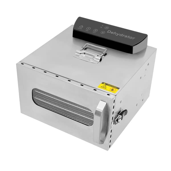 Matdehydrator, 6-lagersdesign, justerbar temperaturkontroll,Silver