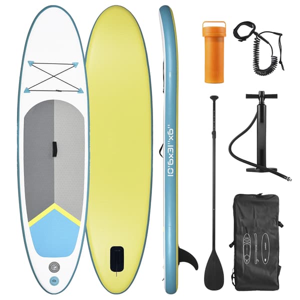 Oppustelig Paddle Board, Holdbart PVC, Komplet Surf Sæt,Blå