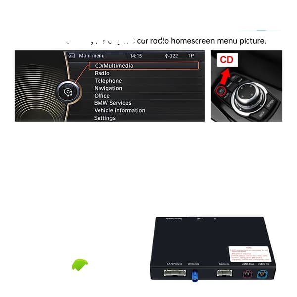 Trådløs Carplay Decoder Interface, Kompatibilitet med Luksusbilmodeller, Wi-Fi Funktion,CIC