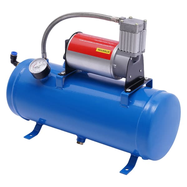 Luftkompressor, Bärbar 12V Inflator, Automatisk Avstängning,Blå