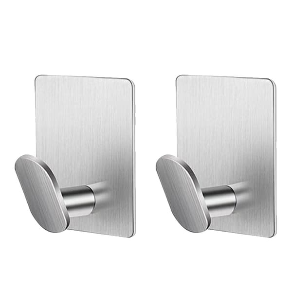 Badeværelseshænger, Klæbende Installation, Rustfrit Stål Konstruktions,metallic farve 2Pcs