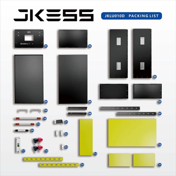 Batterikit, 51.2V Litiumjärnfosfat, Integrerad BMS,JKLU010D