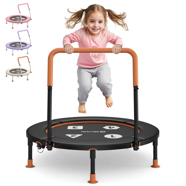 Trampolin, Säkerhetsfunktioner, Snabb Montering, svart