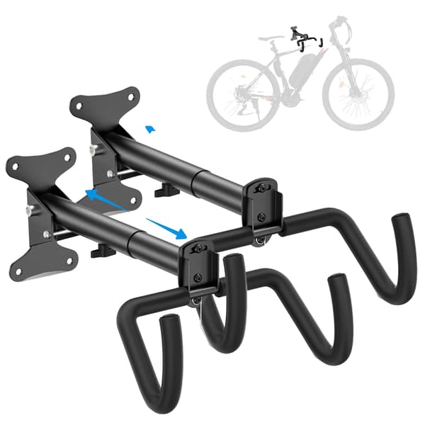 Cykelstativ, 60 kg kapacitet, sammenklappeligt design,sort
