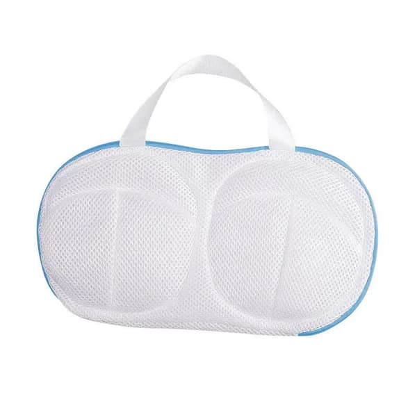 Bra tvättpåsar, 3D skyddsstöd, hållbar polyester,1st vit blå