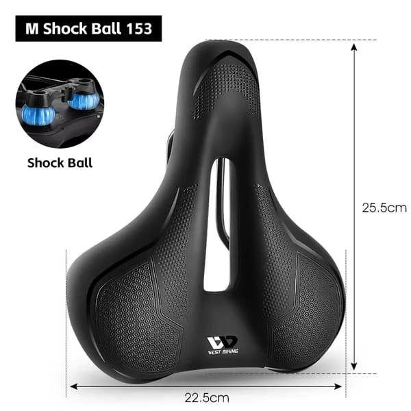 MTB Cykelsadel, Stötdämpning, Ergonomisk Design,M Chockboll 153