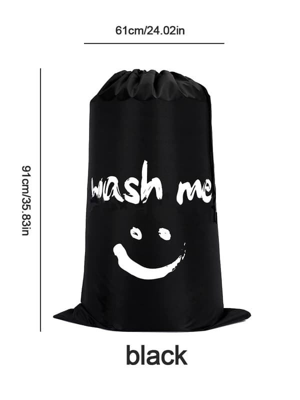 Nylon Tvättpåse, Stor Kapacitet, Hållbar Design,svart