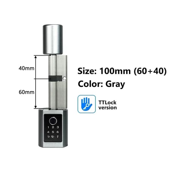 Älykäs ovilukko, IP66 vesitiivis, Bluetooth-yhteys,harmaa 6040