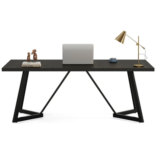 Kontorbord, Robust Konstruktion, Rummelig Design,sort