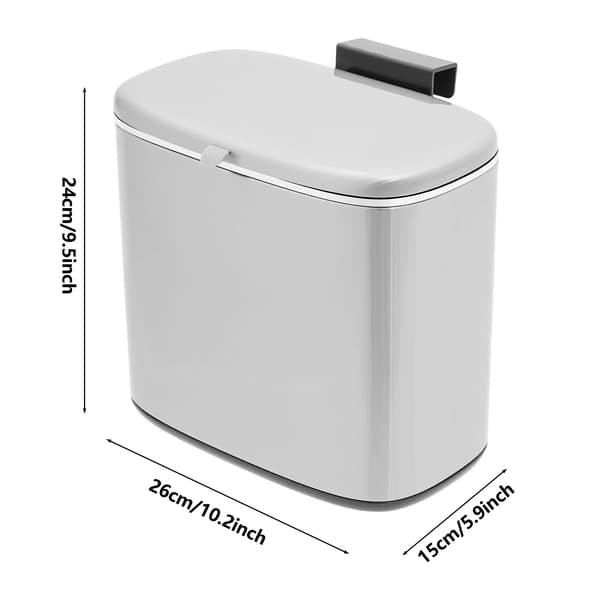Väggmonterad Soptunna, Hållbar Design, Effektiv Avfallshantering,Silver