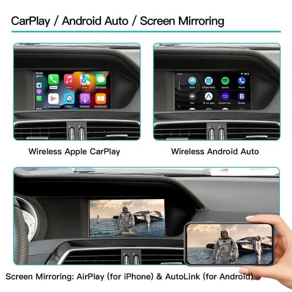 Trådlös Carplay Android Auto, One DIN-storlek, Multi-enhetskompatibilitet,NTG4.5 4.7