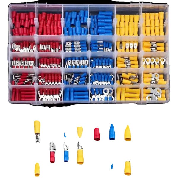 Ledningsforbindelsessæt, Assorterede Crimpterminaler, Holdbare Isolerede Forbindere,480PCS