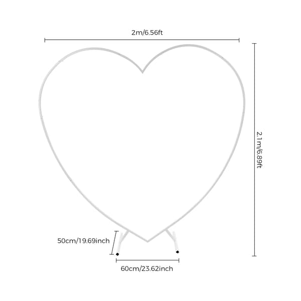 Hjärtbåge, Hållbar Metall, Mångsidig Design,VIT