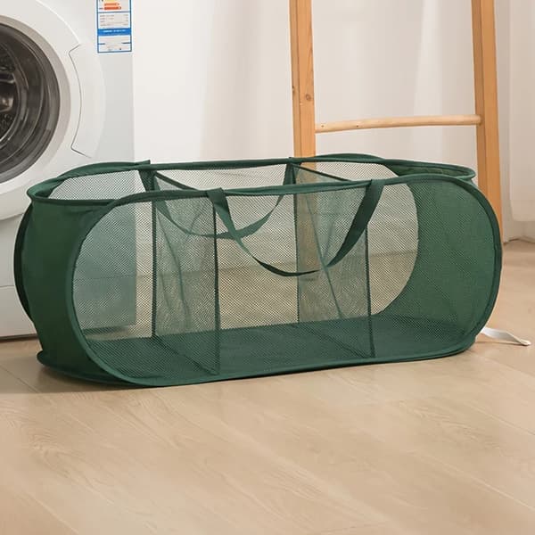 Opbevaringskurv, Sammenfoldelig Design, Holdbart Polyester Materiale,grøn