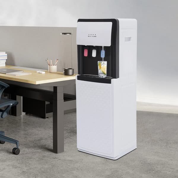 Vandkøler Dispenser, Varm & Kold, Bundlæsning,HVID