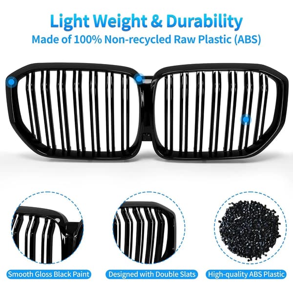 Grill, Snygg Design, Hållbart ABS-material,svart